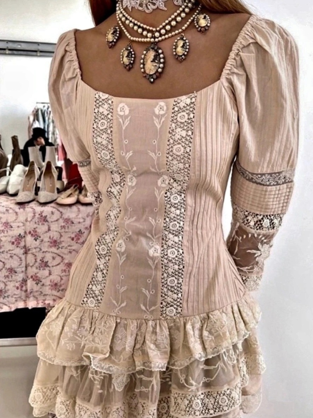LoveShackFancy Shania Mini Dress